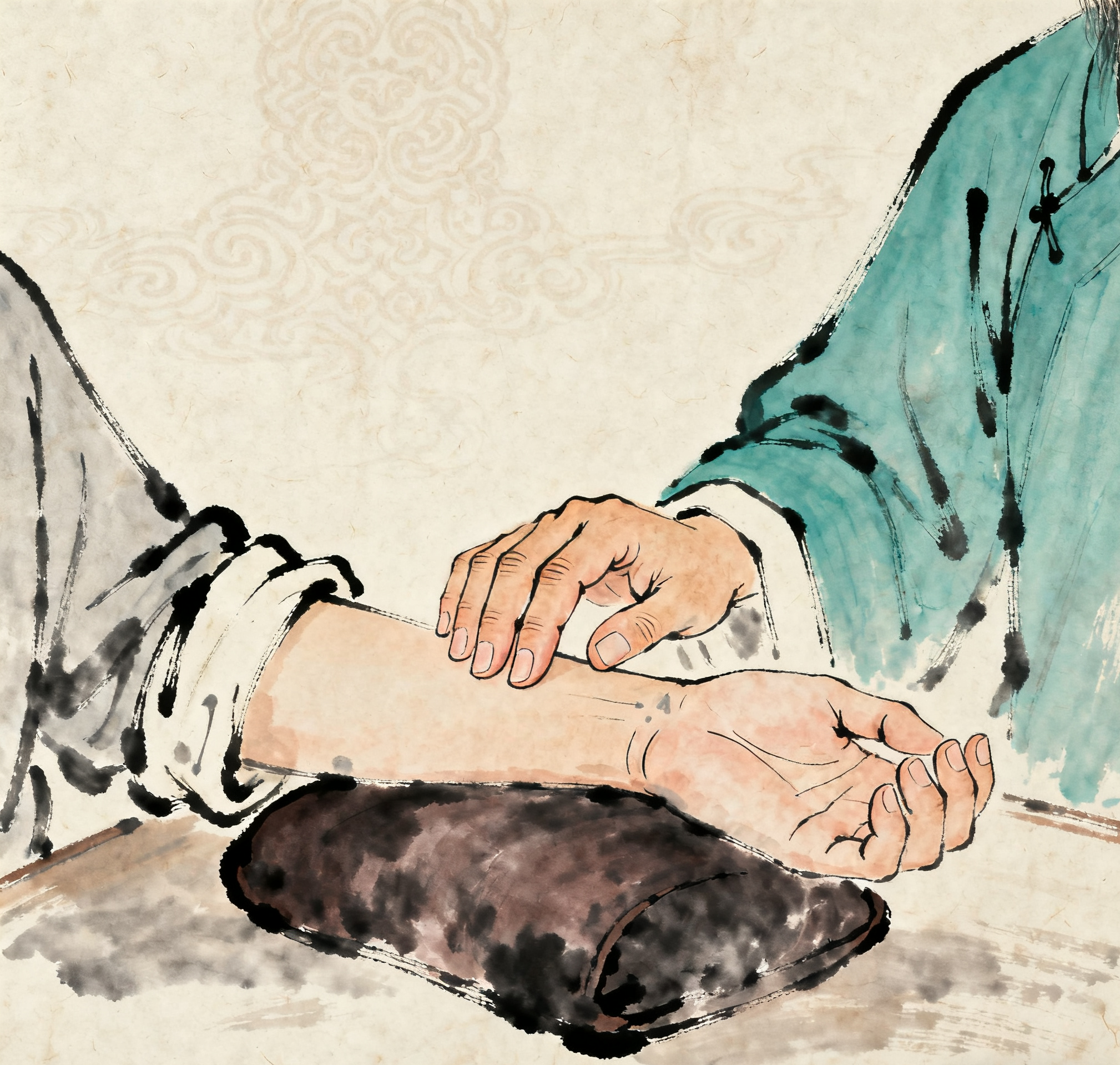 中医脉诊示意图